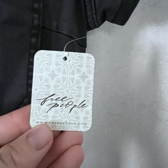 NWT Free People CRVY Lennox Shortsuit Romper Dark Gray Denim, Zip-Up, Size 8 - Picture 6 of 14